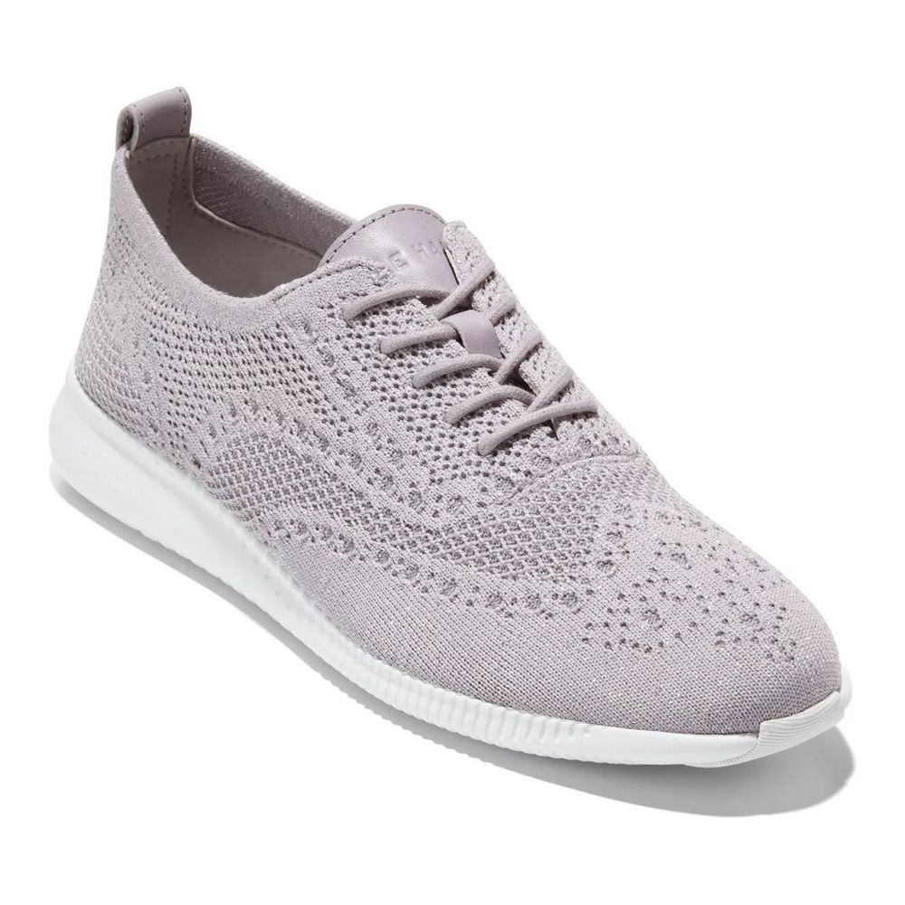 Cole Haan 2. ZeroGrand Stitchlite Women's Oxford Shoes Size 8B Gray White Sole